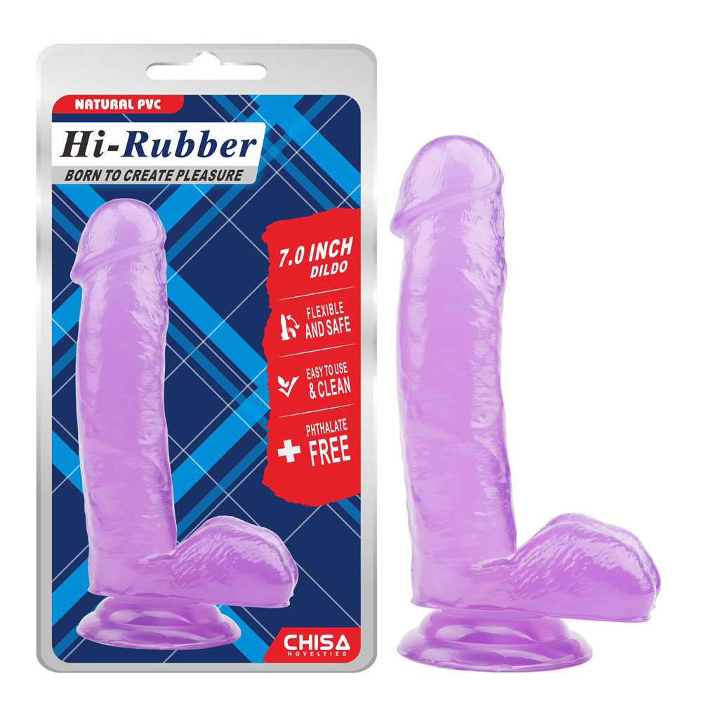 7,0 inch dildo-paars