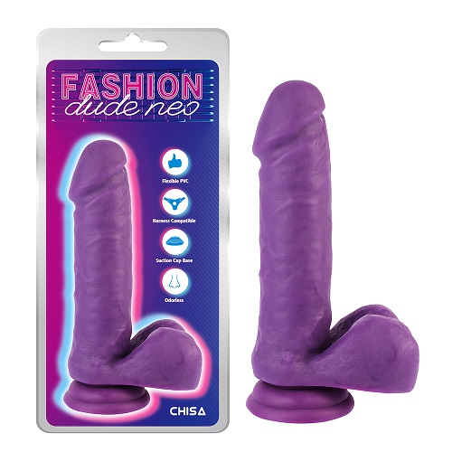 7.6'' Dual Density Cock Dildo Paars