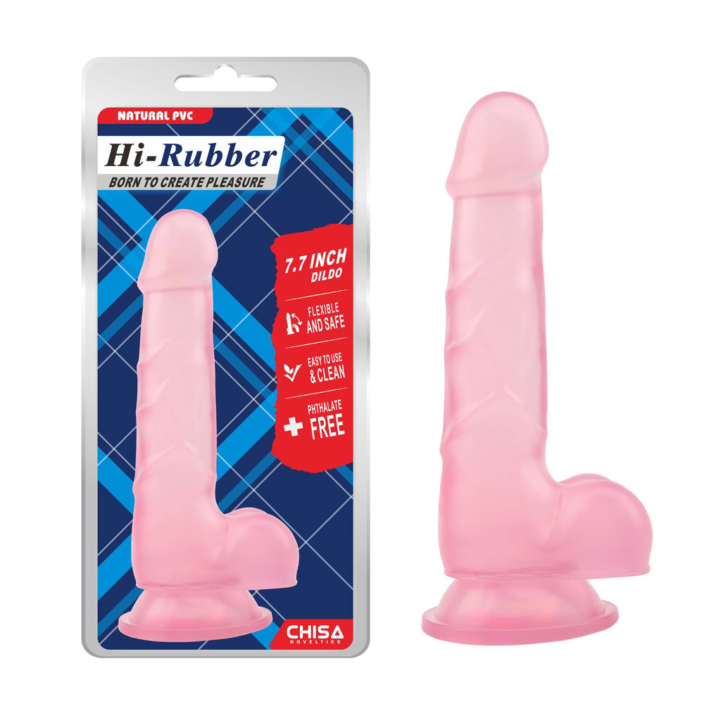 7,7 inch slanke dildo - roze