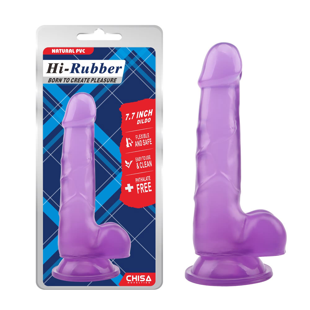 7,7 inch slanke dildo-paars