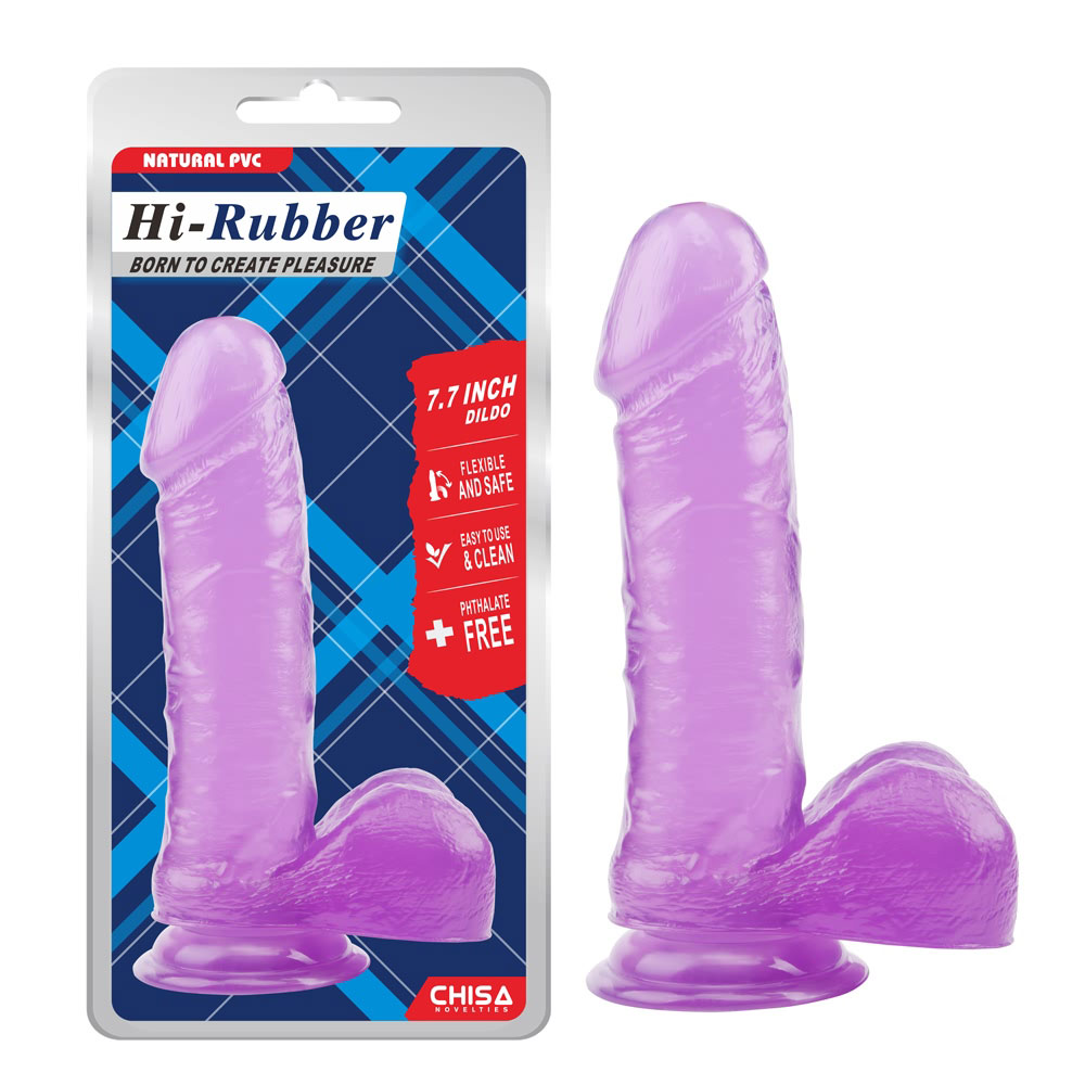7,7 inch dildo-paars