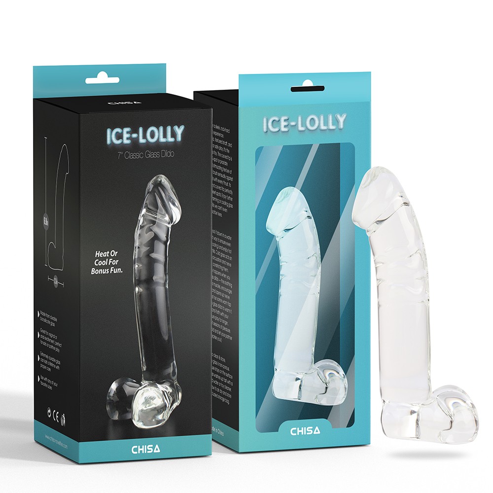 Klassieke glazen dildo van 7 inch