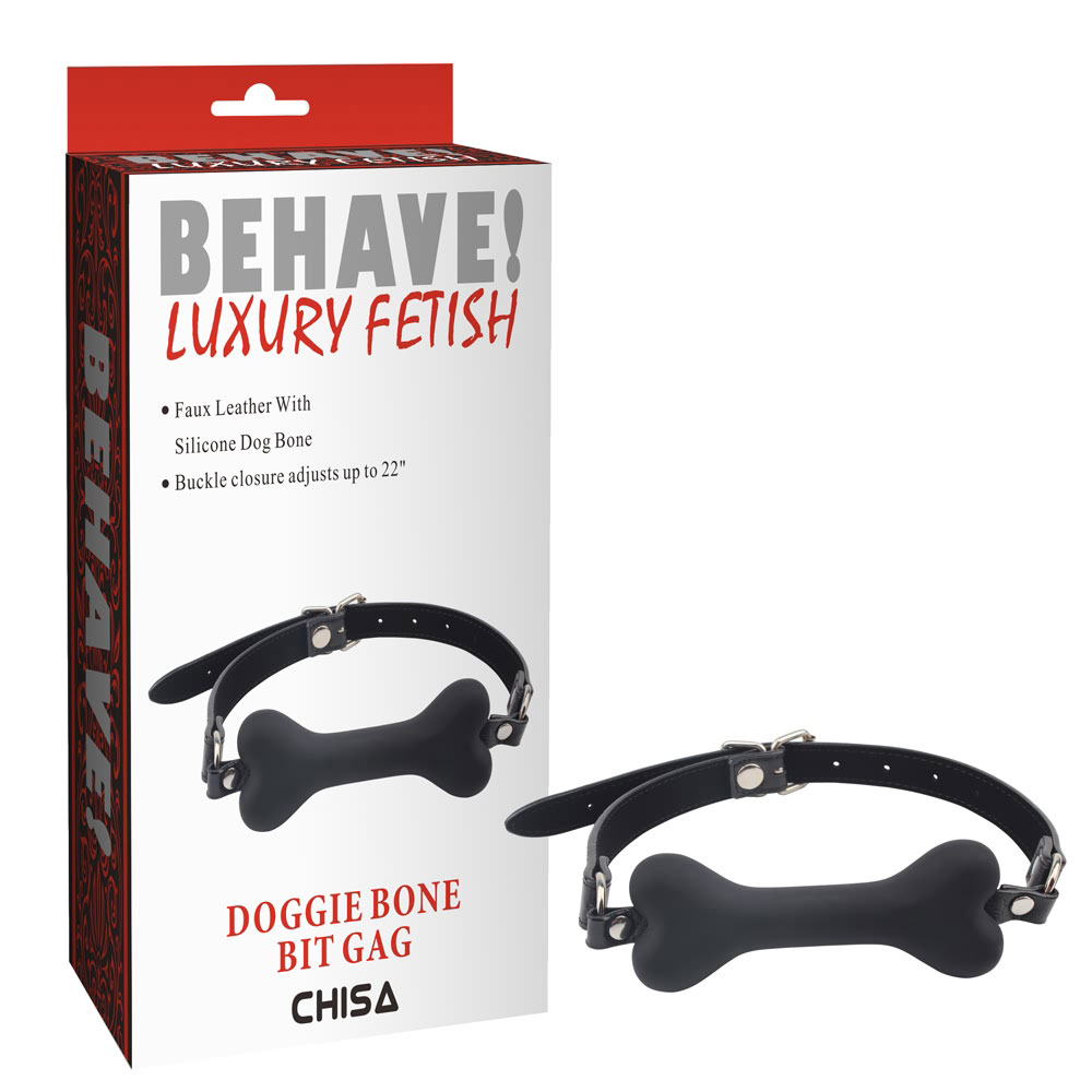 Doggle Bone Bit Gag-Zwart