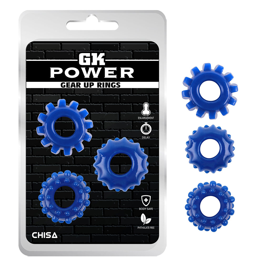 Gear Up Rings-Blauw