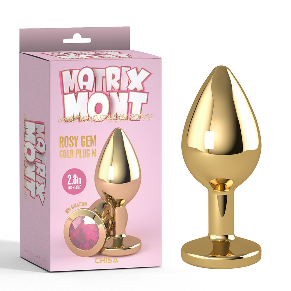 Rosy Gem gouden plug M